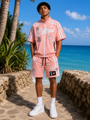 Crafted Nylon Track Suit Zip-up In Pink