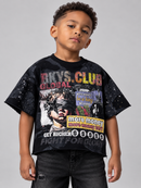 BKYS KIDS 'Global King' Oversized Cropped T-Shirt in City Camo