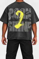 Men’s Rebel Denim 'Primetime' Oversized French Terry T-shirt in Black