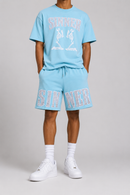 FWRD 'Skeleton Sinner' Over Sizes Boxed Crop T-Shirt (C.Blue) FW-180822