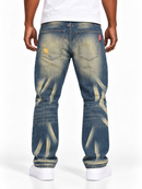 Men's Taker 'Faith' Patchwork Denim In Rustic Blue