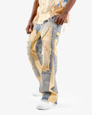VOYAGE STUDIO 'PURE' Flare Carpenter With Digital Print Denim (DTB) 51P01 - FRESH N FITTED