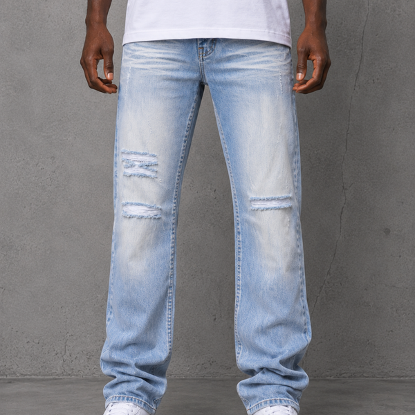 Evolution 'Relaxed Straight' Denim In Ice Blue | Fresh N Fitted