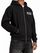 Men's SYIP 'See You in Paradise' Heavyweight Zip Up Hoodie in Black