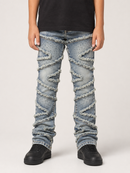 FWRD Kids 330355 K/LK 'Stacked Slash' Denim (Lt .Tint)