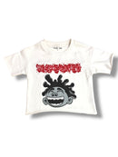 Focus Kids 'Misbehaved' Cropped T-Shirt (White) 80699T/K - FRESH N FITTED