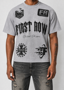 First Row ‘Shadow Worship Grave HYMN’ T-Shirt in Light Grey