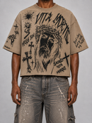 Switch 'Reborn' Cropped T-Shirt in Sand