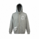 Highly Undrtd 'Above All' Rhinestone Zip-Up Hoodie (Grey) UF5604 - FRESH N FITTED