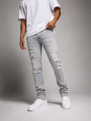 Waimea 'Flex' Distressed Skinny Denim in Grey Bleach