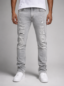 Waimea 'Flex' Distressed Skinny Denim in Grey Bleach