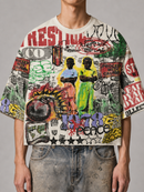 Prestige 'Street Rebels' Cropped T-Shirt In Cream