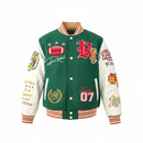 Rebel Minds Kids 'State Of Mind' Melton Varsity Jacket (H.Green) 852-B562 - FRESH N FITTED
