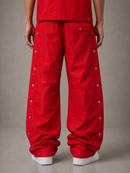 Focus 'Heartless' Nylon Track Pants in Red