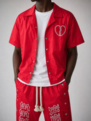 Focus 'Heartless' Nylon Shirt in Red