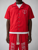 Focus 'Heartless' Nylon Shirt in Red