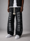 Focus 'Heartless' Nylon Track Pants in Black