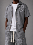 Focus 'Heartless' Nylon Shirt in Grey