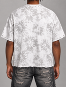 Men's BKYS ‘Sinner Club’ Cropped Rhinestone T-Shirt in White