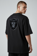Pro Standard Las Vegas Raiders 'Blackout' Drop Shoulder T-Shirt (Black) FOR1411076 - FRESH N FITTED