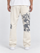 Highly Undrtd 'Divine Aura' Stacked Joggers in Ivory
