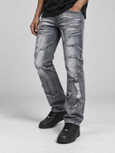 Spark 'Stitched' Slim Straight Denim in Grey