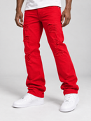 Rebel Minds 'Color' Twill Straight Fit Denim in Red