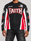 Rebel Minds 'Faith 32' Air Mesh Long Sleeve Shirt in Black