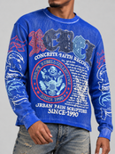 Rebel Minds 'Dreams' Long Sleeve Thermal Shirt w/Rhinestones in Royal