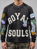 Rebel Minds 'Royal Souls' Long Sleeve Thermal Shirt in Black