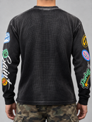 Rebel Minds 'Royal Souls' Long Sleeve Thermal Shirt in Black