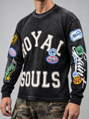 Rebel Minds 'Royal Souls' Long Sleeve Thermal Shirt in Black