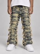 Stylo Kids Stacked Flare Denim (Khaki Tint) FRRY-003