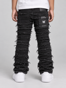 Stylo Kids Stacked Flare Denim (Black) FRRY-003