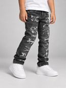 Evolution Kids ‘Ruthless' Slim Straight Distressed Denim (Washed Black) EV-330182