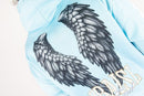 Men's Rebel Minds 'Praise' Sublimation Pullover Hoodie in Light Blue