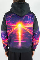 Men's Rebel Minds 'Racer' Sublimation Pullover Hoodie in Black