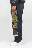 Men's Rebel Minds 'Blessed AOP' Relaxed Sweatpants In Black