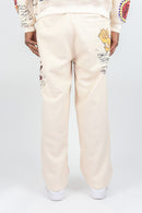 Men's Rebel Minds 'Blessed AOP' Relaxed Sweatpants In Cream