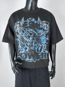 Inner Peace ‘Power’ Oversized Cropped T-Shirt (Charcoal)