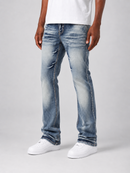 Copper Rivet 'Cross Hatch' Flare Denim (DSB) 533017