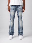 Copper Rivet 'Cross Hatch' Flare Denim (DSB) 533017