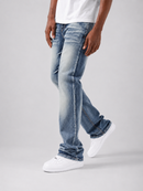 Copper Rivet 'Cross Hatch' Flare Denim (DSB) 533017