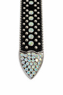 Post Human Mushroom Studs Rhinestone Belt - FRESH N FITTED