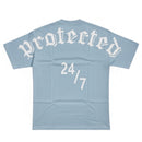 Protector and Maintainer 'Protected 24/7' T-Shirt (Powder Blue Chalk) - FRESH N FITTED