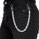 Jewelry Essentials 'Rhinestone Eyes' Pocket Chain (Silver) - FRESH N FITTED