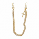 Jewelry Essentials 'Rhinestone Crosses' Pocket Chain (Gold) - FRESH N FITTED