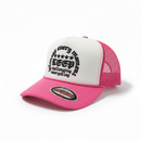 MUKA 'Keep Challenging' Trucker Hat (Wht/H.Pink) T5509A - FRESH N FITTED