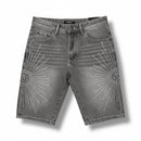 Kindred 'Firework' Rhinestone Denim Shorts (Grey) KD2250S - FRESH N FITTED