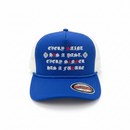 MUKA 'Every Saint Has A Past' Trucker Hat (Royal/Wht) T5498A - FRESH N FITTED